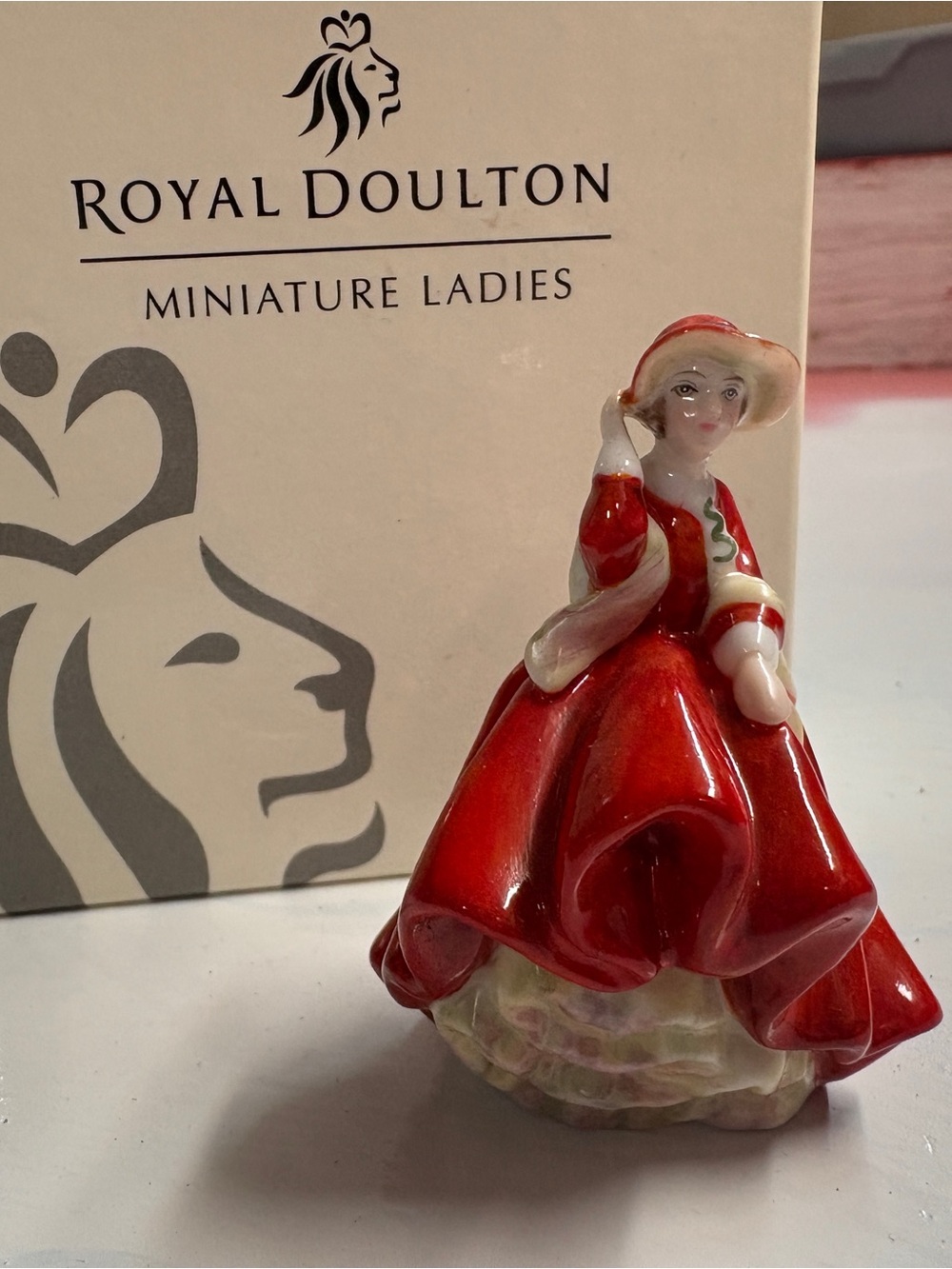 Royal Doulton Top O’The Hill Lady Figurine in Red